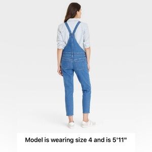 NWT Blue Medium Wash Denim Overalls Jumpsuit - Maternity